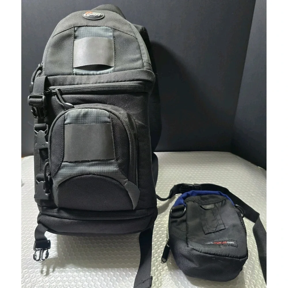 Lowepro Slingshot 100 AW Camera Bag Black With Small Lowepro Camera Case